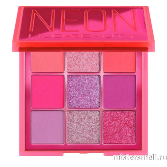 Купить оптом Тени с блеском Huda Beauty NEON Pink 9 цветов с оптового склада