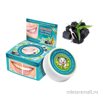 картинка Зубная паста с бамбуковым углём Bamboo Charcoal Binturong Thai Herbal Toothpaste 33gr от оптового интернет магазина MisterSmell