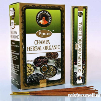 картинка Аромапалочки Ppure Nagchampa Organic Herbal от оптового интернет магазина MisterSmell