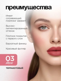 Помада жидкая матовая Vivienne Sabo Volummatte тон 03 терракотовый