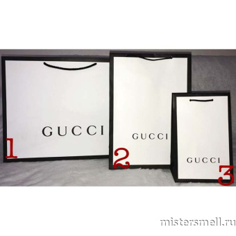картинка Пакет Gucci White бумажный в асс-те от оптового интернет магазина MisterSmell