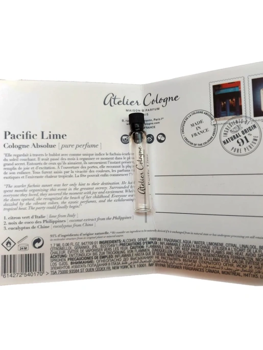 Пробник Оригинал Atelier Cologne Pacific Lime 2 ml