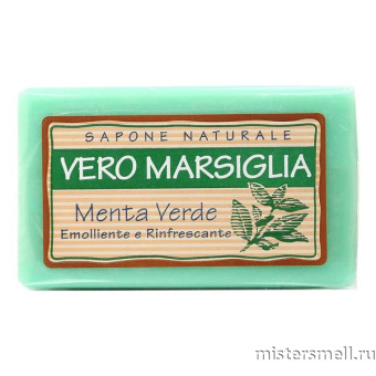 картинка Мыло Nesti Dante Vero Marsiglia Menta Verde Зеленая Мята 150 гр. от оптового интернет магазина MisterSmell