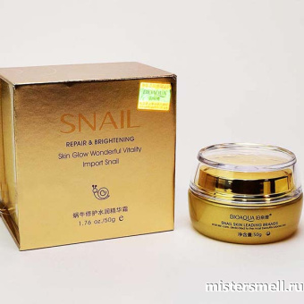 Купить оптом Крем увлажняющий с муцином улитки BioAqua Snail Skin Leading Brands 50 gr с оптового склада