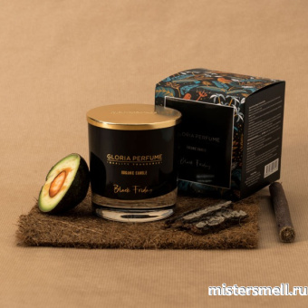 картинка Парфюмированная арома-свеча Gloria Perfume Black Friday organic candle духи от оптового интернет магазина MisterSmell
