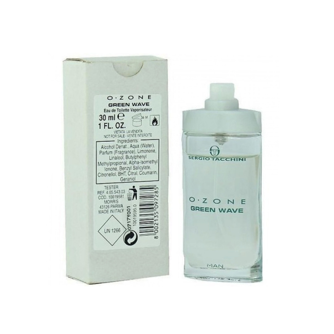 Тестер оригинал Sergio Tacchini O-Zone Green Wave 30 ml