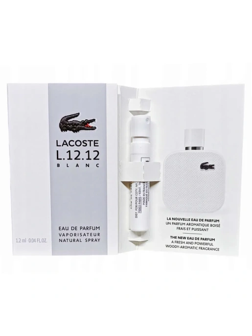 Пробник Оригинал Lacoste L.12.12 Blanc Eau De Parfume 1.2 ml