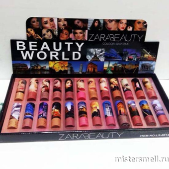 Купить оптом Блеск Zara Beauty Collogen 3D Lip Stick (24шт.) с оптового склада
