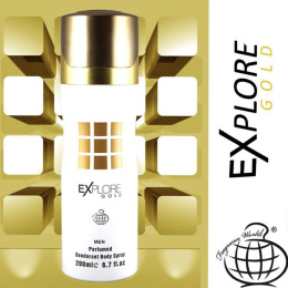 Дезодорант Fragrance World Explore Gold Men 200 ml (ОАЭ)