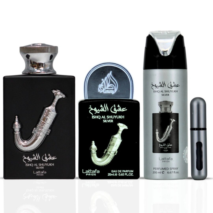 Набор Lattafa Pride Ishq Al Shuyukh Silver Gift Set