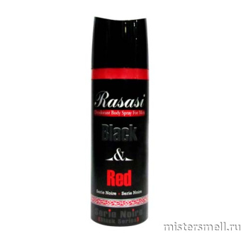 картинка Арабский дезодорант Rasasi Black & Red for Men 200 ml духи от оптового интернет магазина MisterSmell