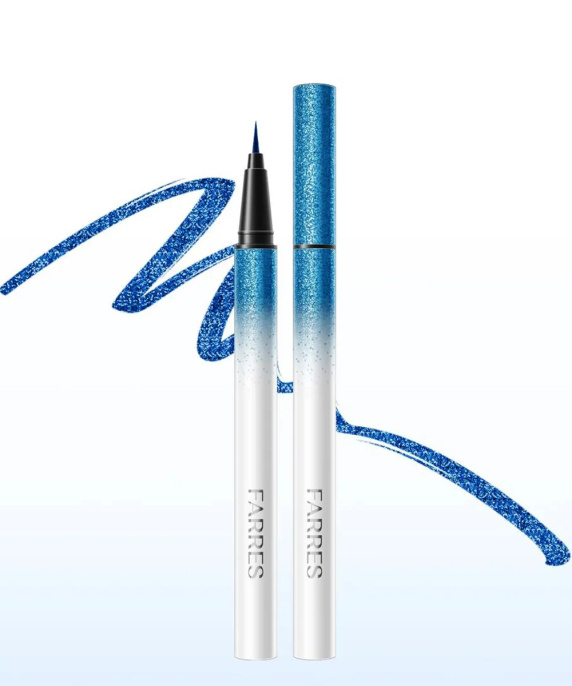 Подводка водостойкая с шиммером Farres синяя Тон 102