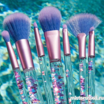 Купить оптом Кисти для макияжа Liquid Glitter Makeup Brush Set & Pouch (7 шт.) в асс-те с оптового склада