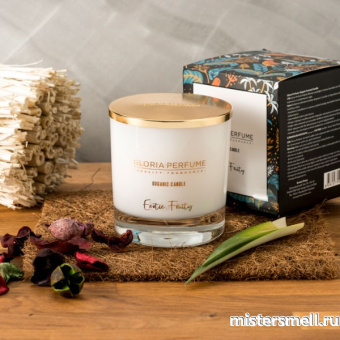 картинка  Парфюмированная арома-свеча Gloria Perfume Exotic Fruity organic candle духи от оптового интернет магазина MisterSmell