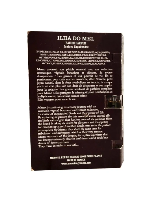 Пробник Оригинал Memo Paris Ilha Do Mel Eau De Parfum 1.5 ml