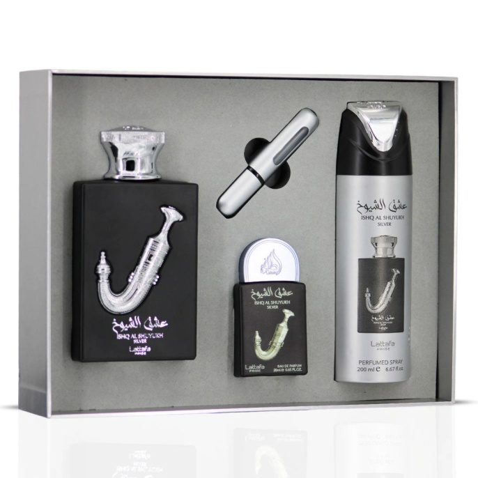Набор Lattafa Pride Ishq Al Shuyukh Silver Gift Set