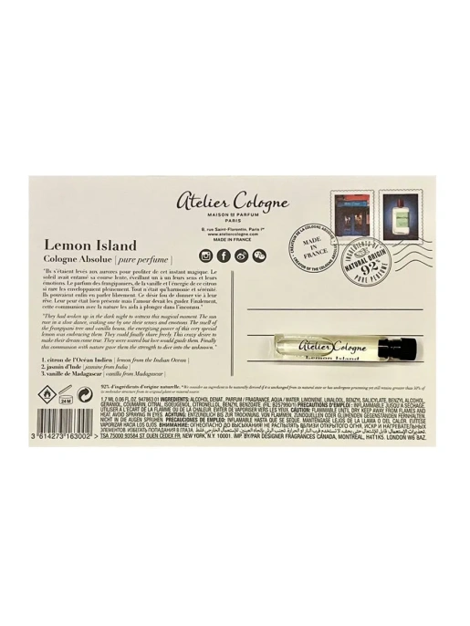 Пробник Оригинал Atelier Cologne Lemon Island 2 ml
