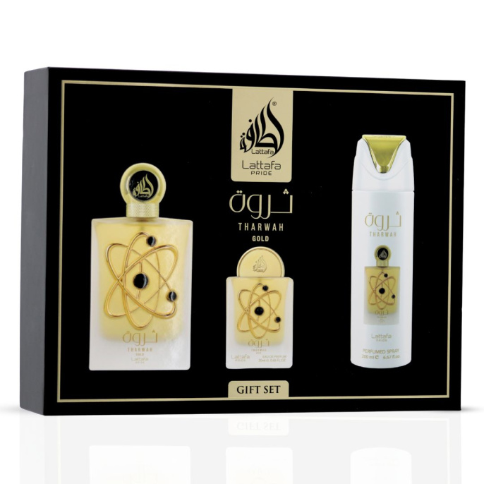Набор Lattafa Tharwah Gold Gift Set