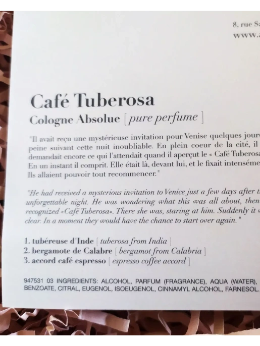 Пробник Оригинал Atelier Cologne Cafe Tuberosa 2 ml