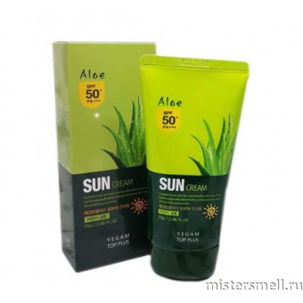 Купить оптом Солнцезащитный крем с алоэ вера Yegam Top Plus Aloe Sun Cream 70 gr с оптового склада